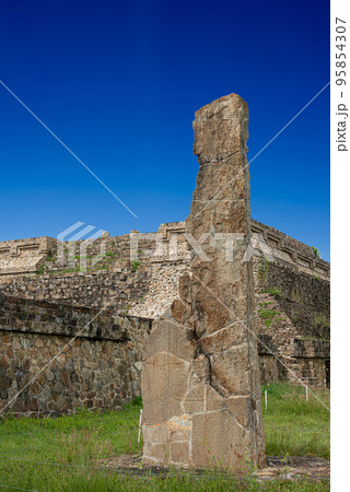 Stela 18 Column 18 at Monte Alban archaeological site, Oaxaca, Mexico Stela 18 Column 18 at Monte Alban archaeological site, Oaxaca, Mexico 95854307