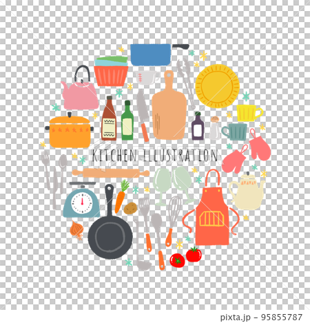 キッチン用品のアイコンイラスト 95855787