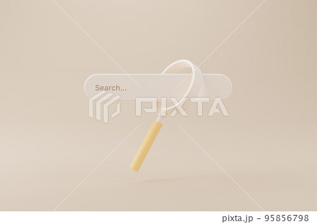 Search bar and magnifying glass on background 95856798