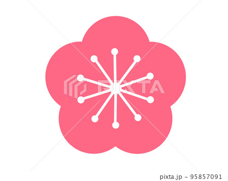 梅の花のイラスト素材 梅の花のイラスト素材 95857091