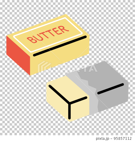 Butter (outer box, opened) / line drawing style Butter (outer box, opened) / line drawing style 95857112