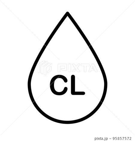 Drop with chlorine. Water containing chlorine linear icon vector for graphic design, logo, web site, social media, mobile app, ui Drop with chlorine. Water containing chlorine linear icon vector for graphic design, logo, web site, social media, mobile app, ui 95857572