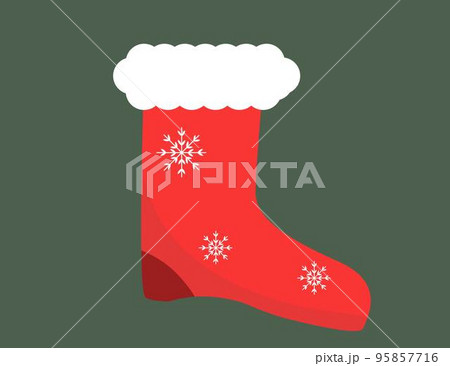 クリスマスブーツ 靴下 靴 サンタのブーツ イラスト のイラスト素材