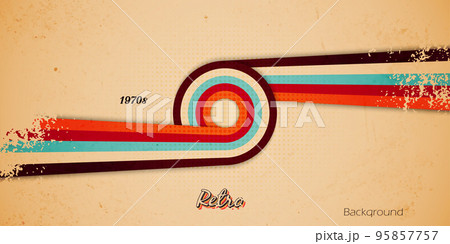 Abstract background retro style with colorful simple stripes lines  95857757