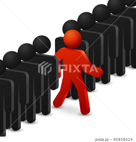 Leadership and originality concept. Run to opportunities. Vector illustration 95858324