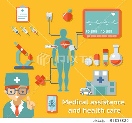 Medical assistance and health care concept 95858326