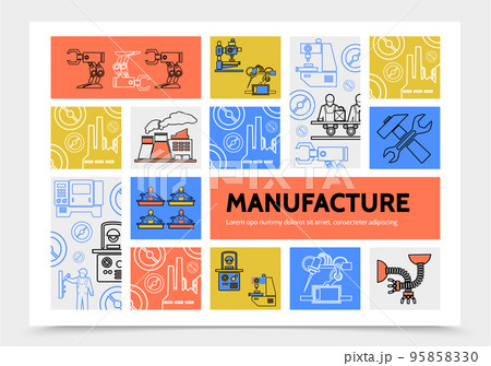 Manufacturing Infographic Concept 95858330
