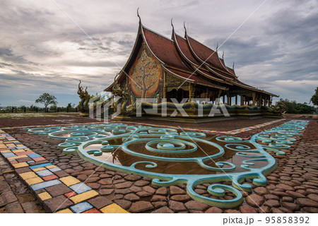 Wat Sirindhorn Wararam Phu Prao in Ubon Ratchathani one of the most famous temple in Northeastern provinces of Thailand. 95858392