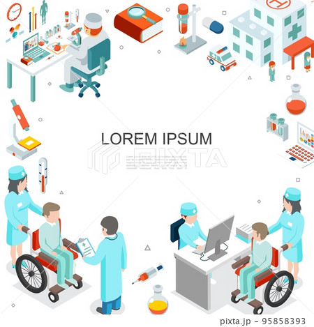 Isometric Medicine Template 95858393