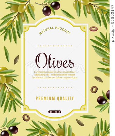 Olive Frame Background Olive Frame Background 95860147