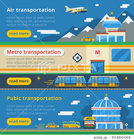 Passenger Transportation Horizontal Banners Passenger Transportation Horizontal Banners 95860468