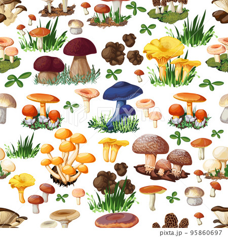 Mushroom Seamless Pattern 95860697