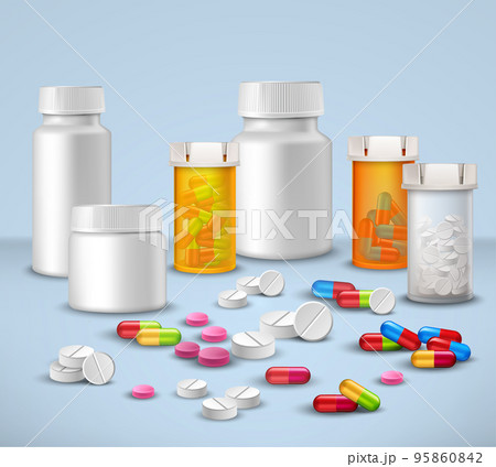 Pill Bottles Set 95860842