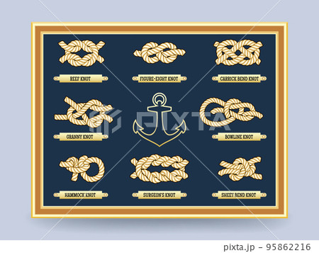 Nautical rope knots 95862216
