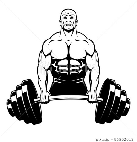 Vector muscle man bodybuilder Vector muscle man bodybuilder 95862615