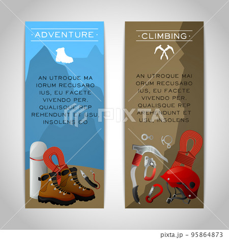 Rock climbing two banners set Rock climbing two banners set 95864873