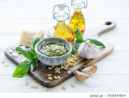 Green basil pesto Green basil pesto 95864964