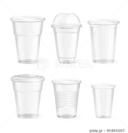 Realistic Plastic Disposable Glasses Set 95865007