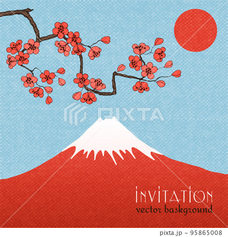 Sakura invitation card background or poster 95865008
