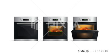 Realistic Kitchen Ovens Set 95865040