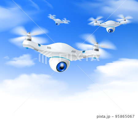 blue sky drone