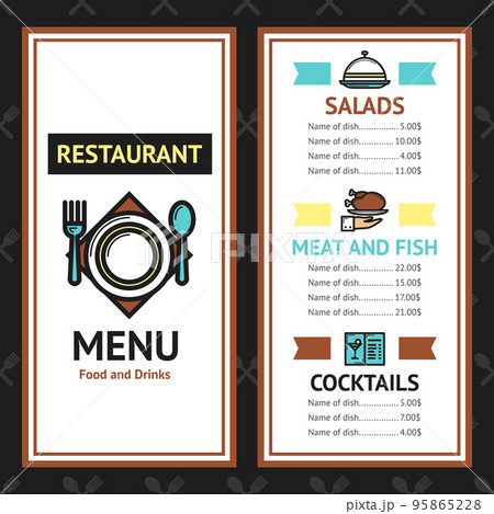 Restaurant Menu Template 95865228