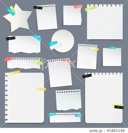 Set of Paper Scraps And Clean Sheets 95865288