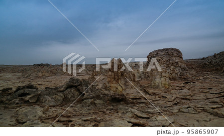 Salt structure close-up Dallol volcanic crater Danakil , Afar, Ethiopia 95865907