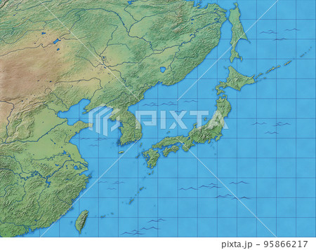 日本　日本地図　日本列島 95866217