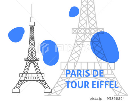 Paris De Tour Eiffel Banner Concept 95866894