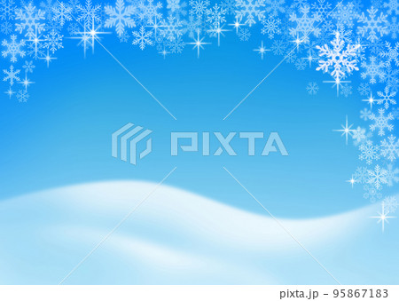 雪の結晶背景素材 95867183