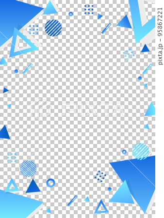 青色の幾何学パターンの背景素材 95867221