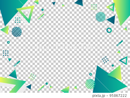 緑色の幾何学パターンの背景素材 緑色の幾何学パターンの背景素材 95867222