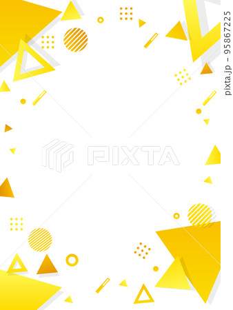 黄色の幾何学パターンの背景素材 95867225