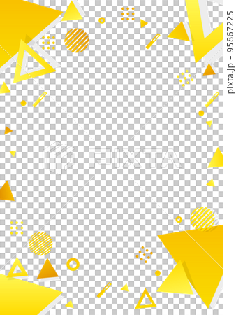 黄色の幾何学パターンの背景素材 95867225
