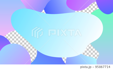 流行淡藍色背景素材 流體形狀 16:9 95867714