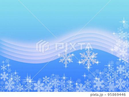 雪の結晶背景素材 雪の結晶背景素材 95869446