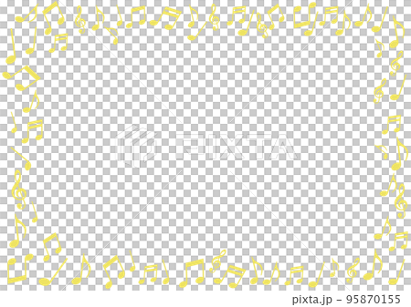 Musical note background yellow 95870155