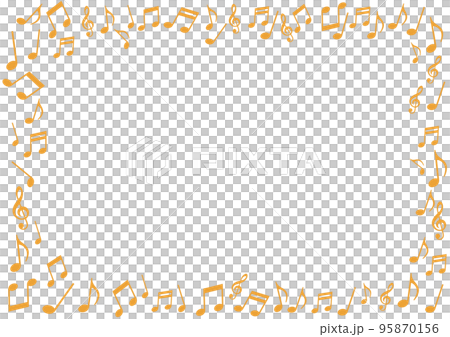 Musical note background orange 95870156