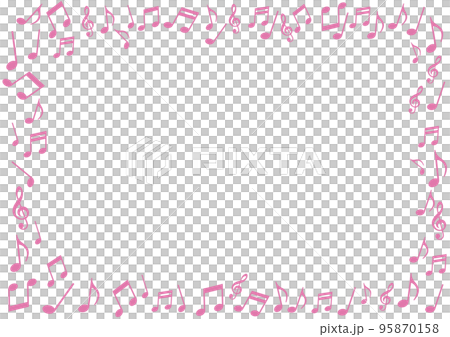 音符 背景 ピンク色 95870158
