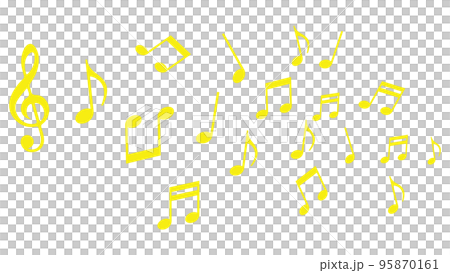 音符黃色 95870161