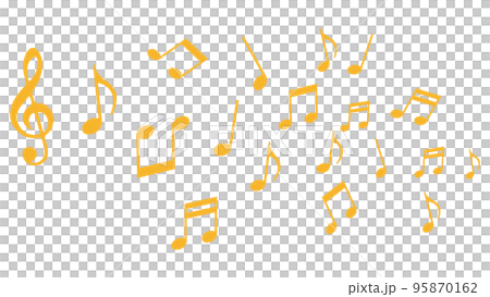 musical note orange 95870162