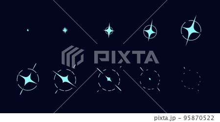 Animated shine effect. animation of blast FX game sprite. Star flash radiance motion sprite or stage, light glare ray movement vector loop or frame. Explosion twinkle beam animation sequence Animated shine effect. animation of blast FX game sprite. Star flash radiance motion sprite or stage, light glare ray movement vector loop or frame. Explosion twinkle beam animation sequence 95870522