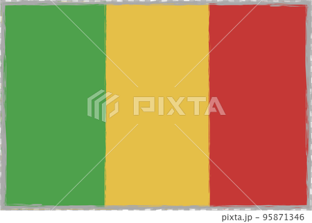 馬里國旗[柔和色調/簡單] 95871346