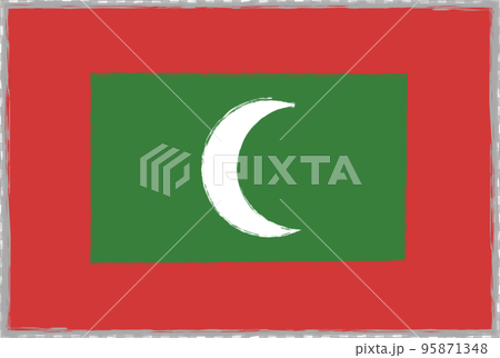 馬爾代夫國旗【柔和/簡約】 95871348