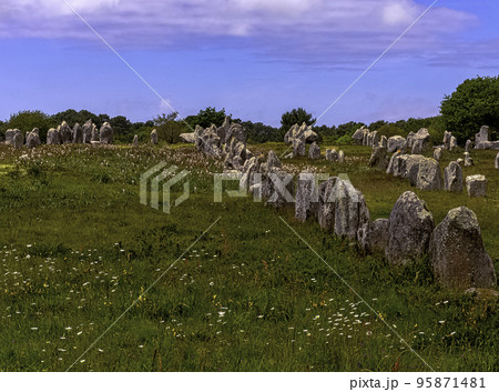 Carnac stones in Carnac, France Carnac stones in Carnac, France 95871481