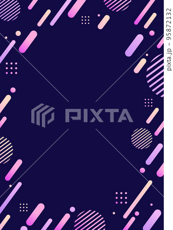 ピンクの幾何学パターンの背景素材 95872132