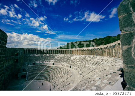 The Roman theatre in Aspendos has been preserved remarkably well. 95872275