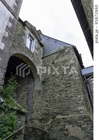 Vintage architecture of Old Town in Ploermel 95872660