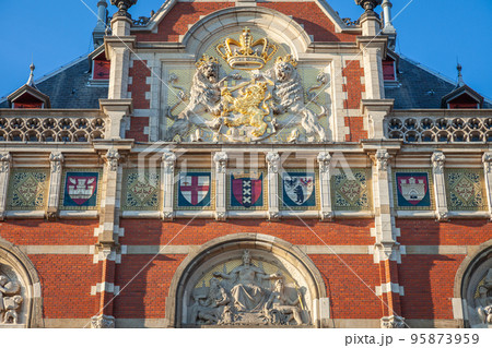 Coat of Arms symbols in Central Train Station, Amsterdam, Netherlands Coat of Arms symbols in Central Train Station, Amsterdam, Netherlands 95873959